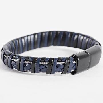 Classic Series - Zwart marineblauw zilveren armband