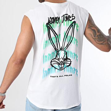 Looney Tunes - Tee Shirt Sans Manches Bugs Bunny Color Spray Icy Blanc