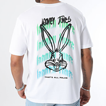 Looney Tunes - Tee Shirt Oversize Large Bugs Color Spray Icy Blanc