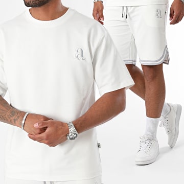 Armita - Set di maglietta bianca e pantaloncini da jogging