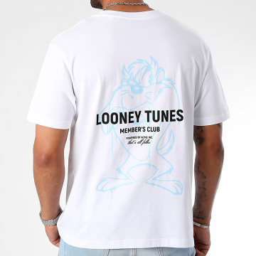 Looney Tunes - Tee Shirt Oversize Large Summer Tee Taz Blanc Bleu