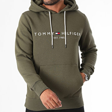 Tommy Hilfiger - Sweat Capuche Tommy Logo 1599 Vert Kaki