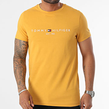Tommy Hilfiger - Tee Shirt Logo 1797 Jaune Moutarde