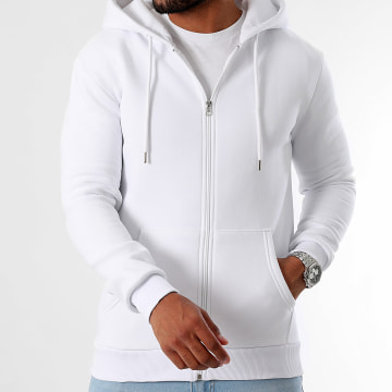 LBO - Sweat Zippé Capuche 3453 Blanc