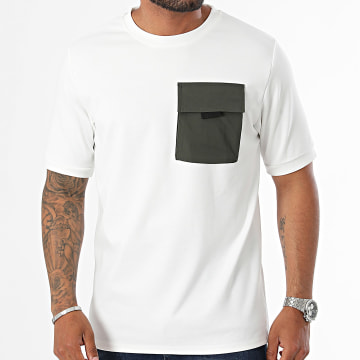 Uniplay - Pocket Tee UNI-077 Wit Groen Khaki