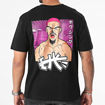 Khalil El Hadri - Camiseta Manga Oversize Espalda Negra Rosa