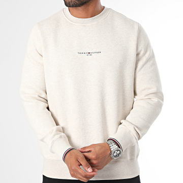 Tommy Hilfiger - Sweat Crewneck Tommy Logo Tipped 3639 Beige Chiné