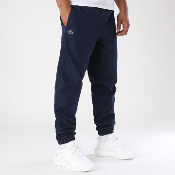 Lacoste - Pantalon Jogging Diamanté Logo Brodé Crocodile Bleu Marine