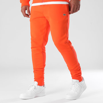 Lacoste - Pantalon Jogging Logo Brodé Crocodile Orange