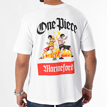 One Piece - Camiseta oversize Marineford Blanca