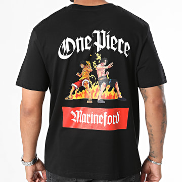 One Piece - Camiseta oversize Marineford Negra