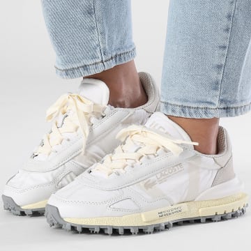 Lacoste - Baskets Femme Elite Active 224 White Light Yellow