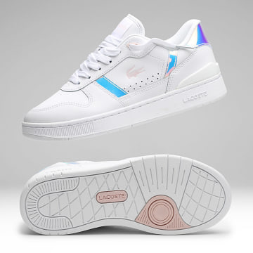 Lacoste - Baskets Femme T-Clip Set 224 White Light Pink