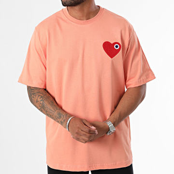 ADJ - Tee Shirt Oversize Coeur Chic Orange