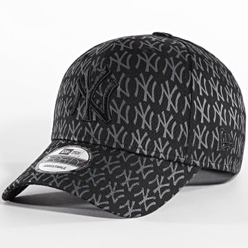 New Era - Team Monogram 9Forty NY Cap 60565357 Zwart Grijs Houtskool