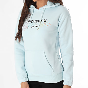 Project X Paris - Sudadera con capucha para mujer F222128 Azul claro