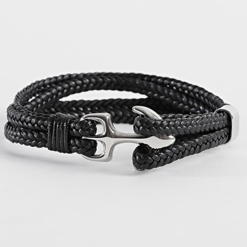 Frilivin - Zwart Zilveren Armband