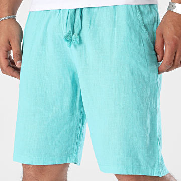 Frilivin - Pantalones cortos de jogging azul turquesa