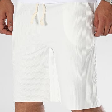 Frilivin - Pantalones cortos de jogging blancos