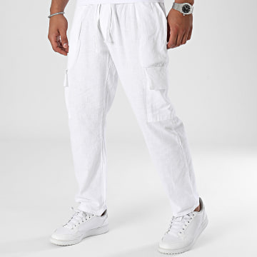 Frilivin - Pantalon Cargo Blanc