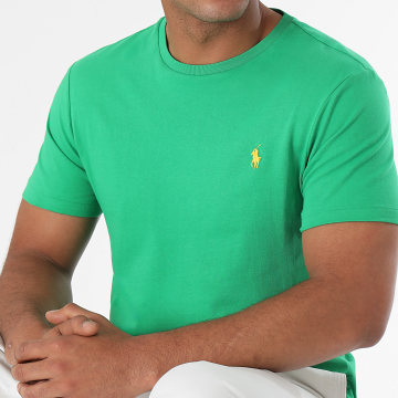 Polo Ralph Lauren - Tee Shirt Custom Slim Fit Original Player Vert