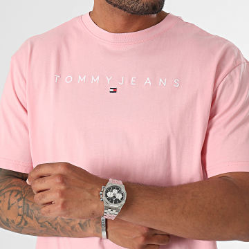 Tommy Jeans - Tee Shirt Linear Logo 7993 Rose