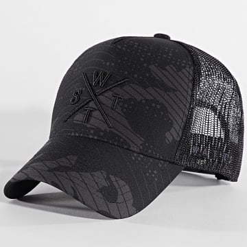 Watts - Trucker Tribe Cap Negro Carbón Gris