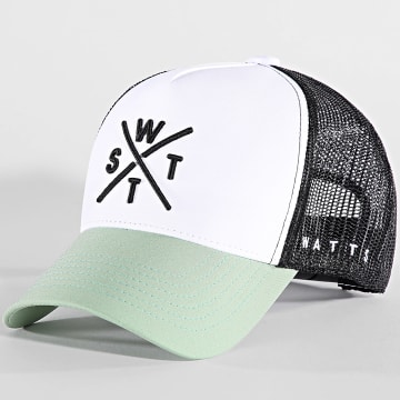 Watts - Cappello Trucker Tribe Bianco Nero Verde