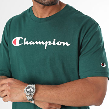 Champion - Camiseta 220256 Verde Oscuro