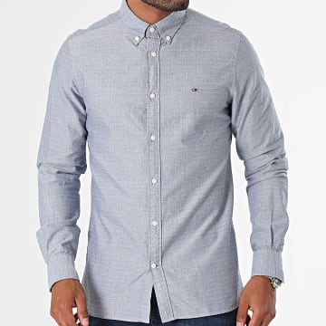 Tommy Hilfiger - Chemise Manches Longues Oxford Dobby 5769 Bleu Marine Chiné