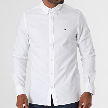 Tommy Hilfiger - Chemise Manches Longues Oxford Dobby 5769 Blanc