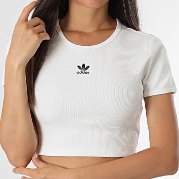Adidas Originals - Tee Shirt Femme Ess Rib IY9666 Blanc