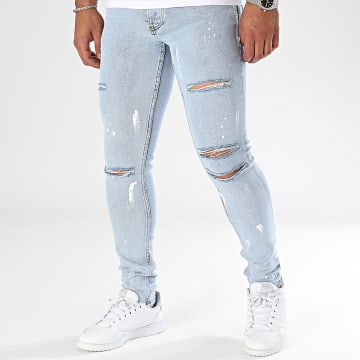 2Y Premium - Jeans skinny con lavaggio blu