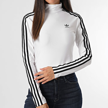 Adidas Originals - Tee Shirt Manches Longues Femme JG1535 Blanc