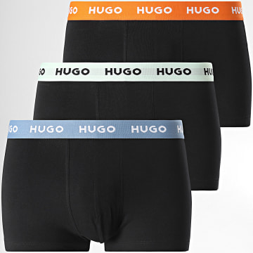 HUGO - Lot De 3 Boxers 50517878 Noir Bleu Vert Orange