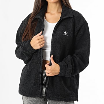 Adidas Originals - Giacca donna in pile Polar Teddy IW3165 Nero