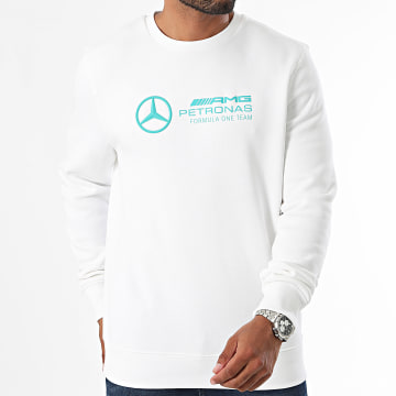 AMG Mercedes - Sudadera de cuello redondo MAPF1 701227035 Blanco