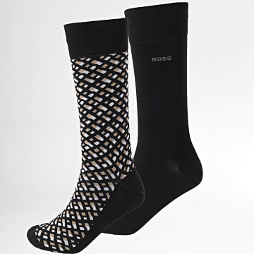 BOSS - 3 Pares Calcetines RS Monogram CC 50515141 Negro