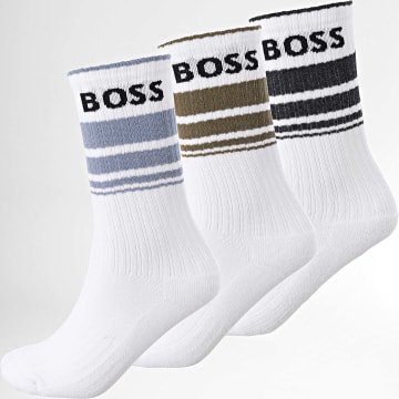 BOSS - Lot De 3 Paires De Chaussettes Rib Strip 50515143 Blanc