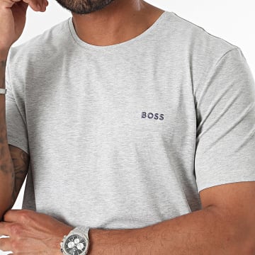 BOSS - Tee Shirt Mix And Match 50515312 Gris Chiné