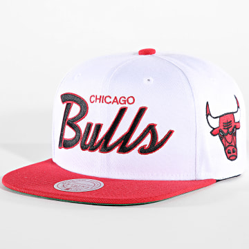 Mitchell and Ness - Casquette Snapback NBA Bigmouth Snapback Chicago Bulls Blanc Rouge