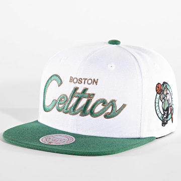 Mitchell and Ness - Cappello a scatto Boston Celtics Bianco Verde NBA Bigmouth