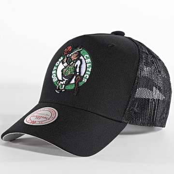 Mitchell and Ness - Gorra con monograma de los Boston Celtics Negra