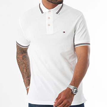 Tommy Hilfiger - Polo Manches Courtes Slim Fit Tipped 7346 Blanc