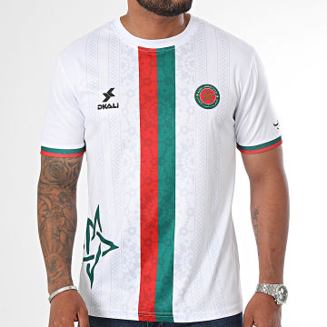 DKALI - Camiseta blanca de fútbol de Marruecos