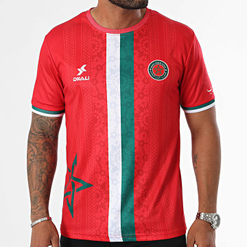 DKALI - Camiseta roja de fútbol de Marruecos