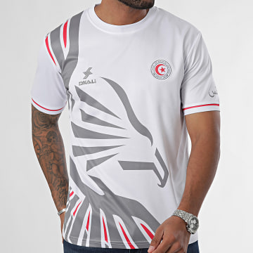 DKALI - Camiseta blanca de fútbol de Túnez