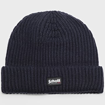 Schott NYC - Bonnet Hatrylan Bleu Marine Foncé