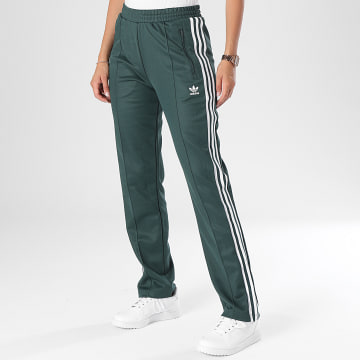 Adidas Originals - Pantalones de chándal con banda para mujer IY2226 Verde oscuro