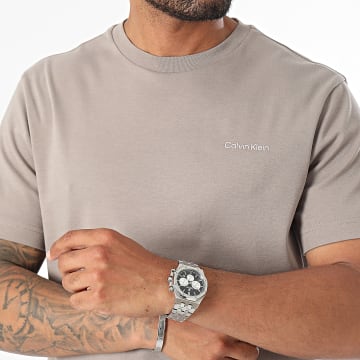 Calvin Klein - Tee Shirt Micro Logo Interlock 9894 Beige